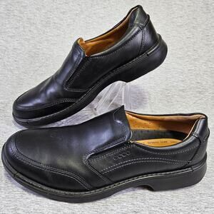 ECCO Men Fusion Loafer Dress Shoe Leather Black Comfort Casual Mocs 47 US 13/14